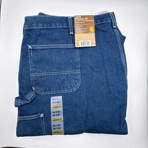 Carhartt Washed Denim Work Dungaree Pants Jeans Mens 48X30 B13 DST NWT NOS
